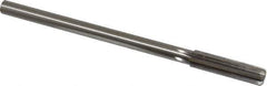 Made in USA - 0.447" High Speed Steel 6 Flute Chucking Reamer - Straight Flute, 0.373" Straight Shank, 1-3/4" Flute Length, 7" OAL - Apex Tool & Supply