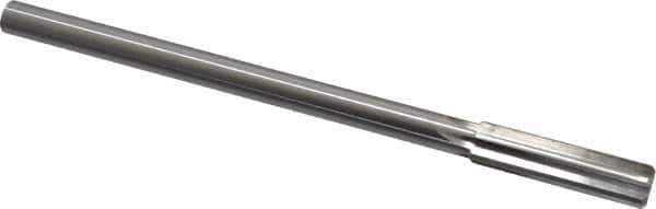 Made in USA - 0.455" High Speed Steel 6 Flute Chucking Reamer - Straight Flute, 0.373" Straight Shank, 1-3/4" Flute Length, 7" OAL - Apex Tool & Supply