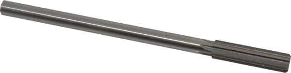 Made in USA - 0.464" High Speed Steel 6 Flute Chucking Reamer - Straight Flute, 0.373" Straight Shank, 1-3/4" Flute Length, 7" OAL - Apex Tool & Supply