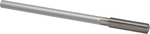 Made in USA - 0.465" High Speed Steel 6 Flute Chucking Reamer - Straight Flute, 0.373" Straight Shank, 1-3/4" Flute Length, 7" OAL - Apex Tool & Supply