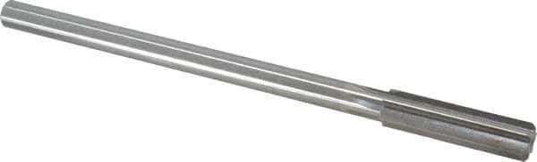 Made in USA - 0.467" High Speed Steel 6 Flute Chucking Reamer - Straight Flute, 0.373" Straight Shank, 1-3/4" Flute Length, 7" OAL - Apex Tool & Supply