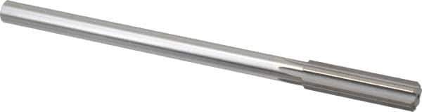 Made in USA - 0.468" High Speed Steel 6 Flute Chucking Reamer - Straight Flute, 0.373" Straight Shank, 1-3/4" Flute Length, 7" OAL - Apex Tool & Supply