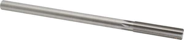 Made in USA - 0.476" High Speed Steel 6 Flute Chucking Reamer - Straight Flute, 0.4355" Straight Shank, 2" Flute Length, 8" OAL - Apex Tool & Supply