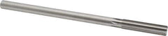 Made in USA - 0.476" High Speed Steel 6 Flute Chucking Reamer - Straight Flute, 0.4355" Straight Shank, 2" Flute Length, 8" OAL - Apex Tool & Supply