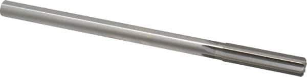 Made in USA - 0.477" High Speed Steel 6 Flute Chucking Reamer - Straight Flute, 0.4355" Straight Shank, 2" Flute Length, 8" OAL - Apex Tool & Supply