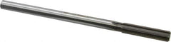 Made in USA - 0.489" High Speed Steel 6 Flute Chucking Reamer - Straight Flute, 0.4355" Straight Shank, 2" Flute Length, 8" OAL - Apex Tool & Supply