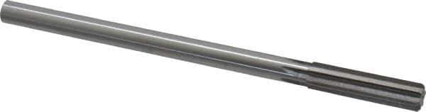 Made in USA - 0.495" High Speed Steel 6 Flute Chucking Reamer - Straight Flute, 0.4355" Straight Shank, 2" Flute Length, 8" OAL - Apex Tool & Supply
