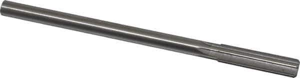 Made in USA - 1/2" High Speed Steel 6 Flute Chucking Reamer - Straight Flute, 0.4355" Straight Shank, 2" Flute Length, 8" OAL - Apex Tool & Supply