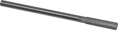 Made in USA - 1/2" High Speed Steel 6 Flute Chucking Reamer - Straight Flute, 0.4355" Straight Shank, 2" Flute Length, 8" OAL - Apex Tool & Supply