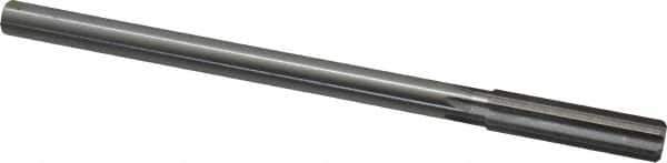 Made in USA - .504 Dia High Speed Steel 6 Flute Chucking Reamer - Straight Flute, 0.4355" Straight Shank, 2" Flute Length, 8" OAL - Apex Tool & Supply