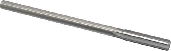 Made in USA - 0.505" High Speed Steel 6 Flute Chucking Reamer - Straight Flute, 0.4355" Straight Shank, 2" Flute Length, 8" OAL - Apex Tool & Supply