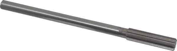 Made in USA - 0.561" High Speed Steel 8 Flute Chucking Reamer - Straight Flute, 0.4355" Straight Shank, 2" Flute Length, 8" OAL - Apex Tool & Supply