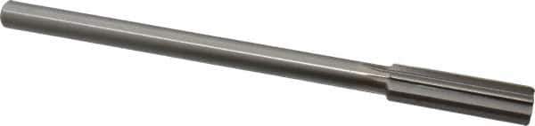 Made in USA - 0.592" High Speed Steel Chucking Reamer - Straight Flute, Straight Shank - Apex Tool & Supply
