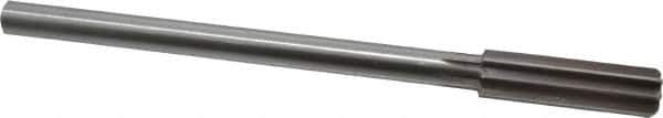 Made in USA - 0.595" High Speed Steel Chucking Reamer - Straight Flute, Straight Shank - Apex Tool & Supply