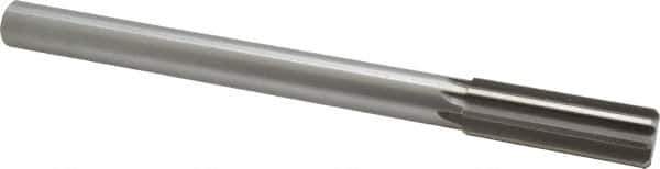 Made in USA - 0.874" High Speed Steel 8 Flute Chucking Reamer - Straight Flute, 3/4" Straight Shank, 2-5/8" Flute Length, 10" OAL - Apex Tool & Supply