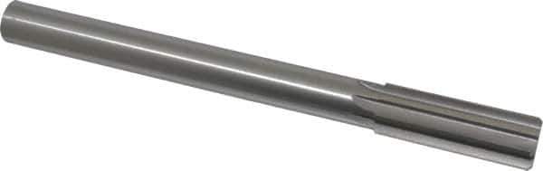 Made in USA - 1" High Speed Steel 8 Flute Chucking Reamer - Straight Flute, 7/8" Straight Shank, 2-3/4" Flute Length, 10-1/2" OAL - Apex Tool & Supply