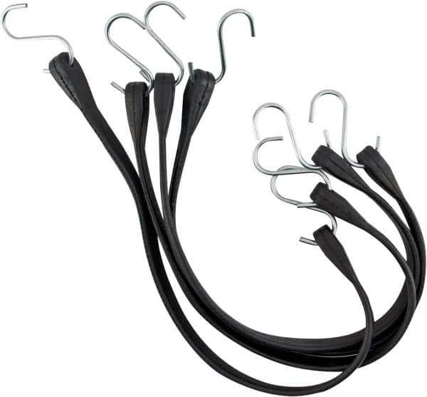 Erickson Manufacturing - Tarp Strap with S Hook - 10, 15, 21, 31" OAL, Black - Apex Tool & Supply