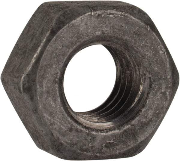 Value Collection - 5/16-18 UNC Steel Right Hand Heavy Hex Nut - 9/16" Across Flats, 19/64" High, Hot Dipped Galvanized Finish - Apex Tool & Supply
