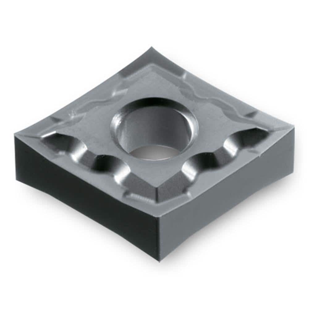 Turning Insert:  CNGG430ML K10,  Solid Carbide Uncoated Finish,  Neutral,  0.5080″ Long,  1/2″ Inscribed Circle,  0.0040″ Corner Radius,  80.0 &deg N/A Diamond,  Series  CNGG