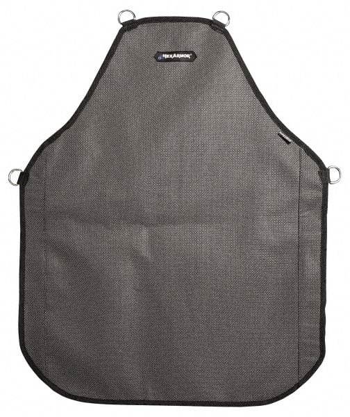 HexArmor - 24 x 30" Cut Resistant Bib Apron - SuperFabric, 23 oz Material, Gray, 0 Pockets, Hook & Loop Closure - Apex Tool & Supply