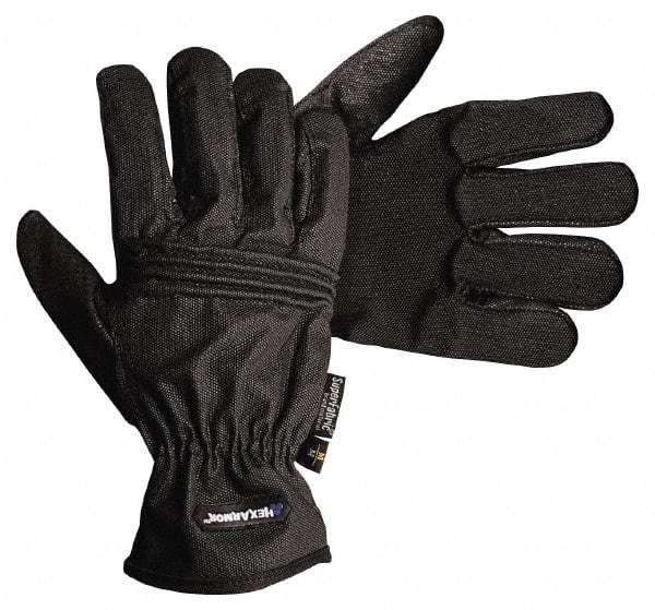 HexArmor - Size L (9), ANSI Cut Lvl A9, Puncture Lvl 3, Abrasion Lvl 5, Silicone Rubber Coated Cut & Puncture Resistant Gloves - 11" Long, Fully Coated Coated, SuperFabric Lining, Black, Paired - Apex Tool & Supply