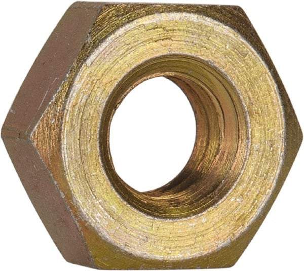 Made in USA - 5/16-18 UN Steel Right Hand Machine Screw Hex Nut - 9/16" Across Flats, 0.225" High, Cadmium-Plated Finish - Apex Tool & Supply