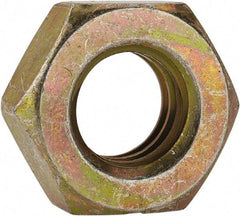 Made in USA - 3/8-16 UN Steel Right Hand Machine Screw Hex Nut - 5/8" Across Flats, 0.257" High, Cadmium-Plated Finish - Apex Tool & Supply