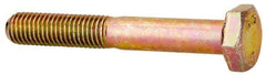 Made in North America - 1/4-28 UNF, 1-3/4" Length Under Head Hex Head Cap Screw - Grade 8 Alloy Steel, Zinc-Plated Finish, 7/16" Hex - Apex Tool & Supply