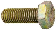 Made in North America - 5/16-24 UNF, 7/8" Length Under Head Hex Head Cap Screw - Grade 8 Alloy Steel, Zinc-Plated Finish, 1/2" Hex - Apex Tool & Supply