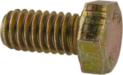 Made in North America - 5/16-18 UNC, 5/8" Length Under Head Hex Head Cap Screw - Grade 8 Alloy Steel, Zinc-Plated Finish, 1/2" Hex - Apex Tool & Supply