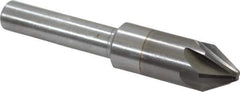 M.A. Ford - 3/8" Head Diam, 1/4" Shank Diam, 6 Flute 60° Solid Carbide Countersink - Bright Finish, 2" OAL, 0.09" Nose Diam, Single End, Straight Shank, Right Hand Cut - Apex Tool & Supply