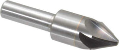 M.A. Ford - 5/8" Head Diam, 3/8" Shank Diam, 6 Flute 60° Solid Carbide Countersink - Bright Finish, 2-3/8" OAL, 0.18" Nose Diam, Single End, Straight Shank, Right Hand Cut - Apex Tool & Supply