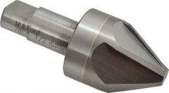 M.A. Ford - 1-1/2" Head Diam, 3/4" Shank Diam, 6 Flute 60° Solid Carbide Countersink - Bright Finish, 3-1/2" OAL, 0.43" Nose Diam, Single End, Straight Shank, Right Hand Cut - Apex Tool & Supply