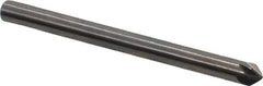 M.A. Ford - 1/8" Head Diam, 1/8" Shank Diam, 6 Flute 82° Solid Carbide Countersink - Bright Finish, 1-1/2" OAL, 0.03" Nose Diam, Single End, Straight Shank, Right Hand Cut - Apex Tool & Supply