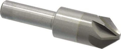 M.A. Ford - 5/8" Head Diam, 3/8" Shank Diam, 6 Flute 82° Solid Carbide Countersink - Bright Finish, 2-3/8" OAL, 0.18" Nose Diam, Single End, Straight Shank, Right Hand Cut - Apex Tool & Supply
