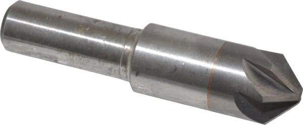 M.A. Ford - 1/2" Head Diam, 3/8" Shank Diam, 6 Flute 90° Solid Carbide Countersink - Bright Finish, 2-1/8" OAL, 0.15" Nose Diam, Single End, Straight Shank, Right Hand Cut - Apex Tool & Supply