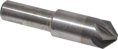 M.A. Ford - 1/2" Head Diam, 3/8" Shank Diam, 6 Flute 90° Solid Carbide Countersink - Bright Finish, 2-1/8" OAL, 0.15" Nose Diam, Single End, Straight Shank, Right Hand Cut - Apex Tool & Supply