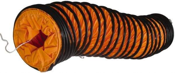 Maxess Climate Control Technologies - 8" ID, 16.4' Long, PVC Blower & Duct Hose - Orange, 9.1" Bend Radius, 5 to 122°F, Flame Retarding - Apex Tool & Supply