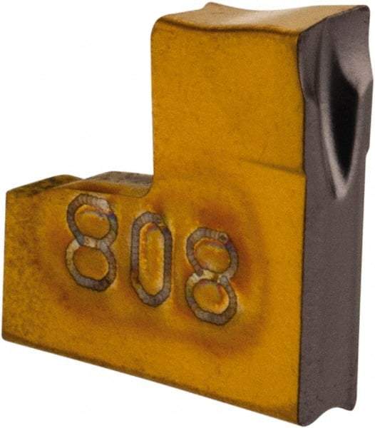 Iscar - TAGR J IC808 Grade, 0.0787" Cutting Width, Carbide Cutoff Insert - 6° Right Hand Lead Angle, 0.0079" Cnr Rad, TiAlN Coated, Single End - Apex Tool & Supply