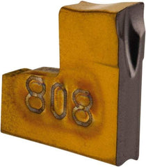 Iscar - TAGR J IC808 Grade, 0.0787" Cutting Width, Carbide Cutoff Insert - 6° Right Hand Lead Angle, 0.0079" Cnr Rad, TiAlN Coated, Single End - Apex Tool & Supply