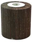 4 x 4 x 3/4" AO - 80 Grit - Aluminum Oxide Flap Wheel Drum with Keyhole - For Metal Surface Drum Sander - Apex Tool & Supply