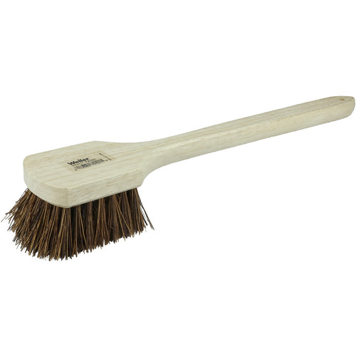 20″ Utility Scrub Brush, Palmyra Fill, Long Handle, Wood Block - Apex Tool & Supply