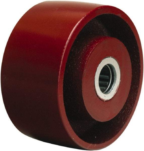 Hamilton - 4-1/4 Inch Diameter x 2-1/2 Inch Wide, Cast Iron Caster Wheel - 1,200 Lb. Capacity, 3-1/4 Inch Hub Length, 1 Inch Axle Diameter, Straight Roller Bearing - Apex Tool & Supply