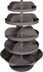 Durham - 2,650 Lb Capacity, 22" Deep x 65-3/4" High, Rotating Bin Rack - 1 Side, Gray Steel Bins - Apex Tool & Supply