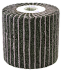 4 x 4 x 3/4" - Aluminum Oxide 120 G& S-Medium - Interleaf Flap Wheel Drum with Keyhole - Apex Tool & Supply