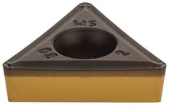 Iscar - TCMT3-2 SM Grade IC8150 Carbide Turning Insert - TiCN/Al2O3 Finish, 60° Triangle, 3/8" Inscr Circle, 5/32" Thick, 1/32" Corner Radius - Apex Tool & Supply