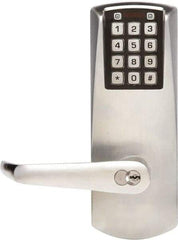 Kaba Access - Self Powered Combination Entry with Key Override Lever Lockset for 1-3/8 to 2-1/4" Thick Doors - 2-3/4" Back Set, 6 or 7 Pin Length Best & Compatible (Core Not Included) Cylinder, Satin Chrome Finish - Apex Tool & Supply