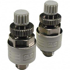 SMC PNEUMATICS - Speed & Flow Control Valves Valve Type: Metering Valve with Silencer Male Thread Size: 10-32 UNF - Apex Tool & Supply