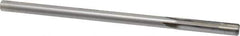 Made in USA - 19/64" Carbide-Tipped 4 Flute Chucking Reamer - Straight Flute, Straight Shank, 1-1/2" Flute Length, 6" OAL - Apex Tool & Supply