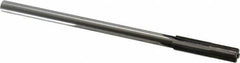Made in USA - 11/32" Carbide-Tipped 4 Flute Chucking Reamer - Straight Flute, 9/32" Straight Shank, 1-1/2" Flute Length, 6" OAL - Apex Tool & Supply